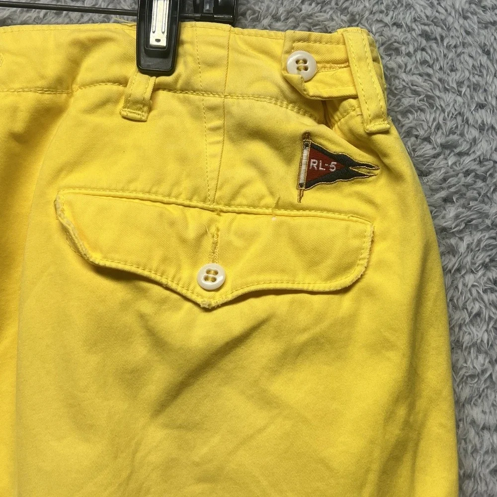 Polo Ralph Lauren RL-5 Chino Pants Mens 40x32 Yellow Adjustable Casual Golf